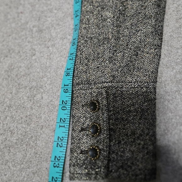 LUISA CERANO Wool Blazer With Velvet Lined Collar And Silk Lining. Size 10 - Picture 16 of 16